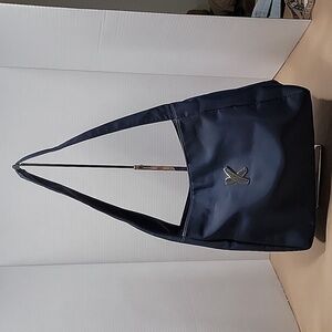 Paloma Picasso Nylon Tote / Shoulder Bag, Navy Blue, Excellent Used Condition